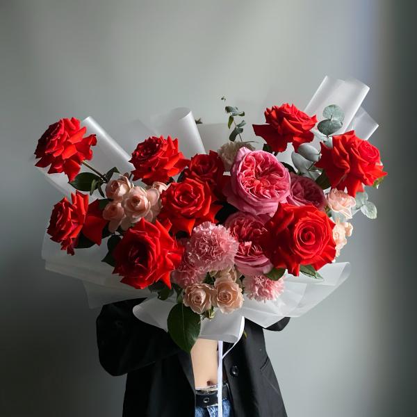 Букет "Нежный рубин"