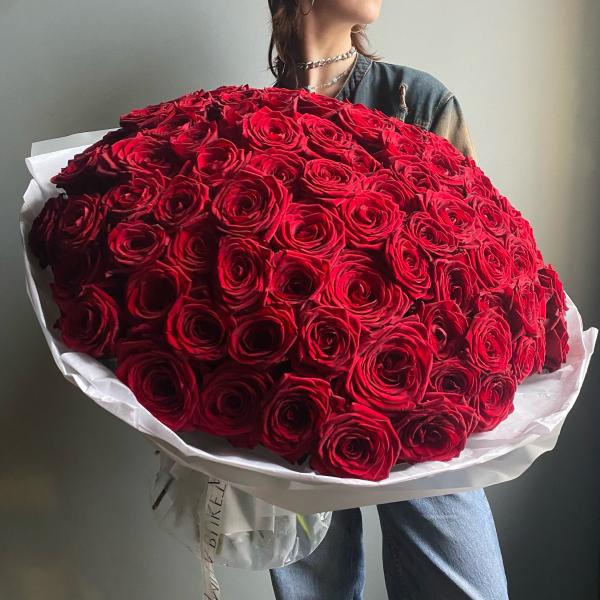 Букет 101 роза 60см