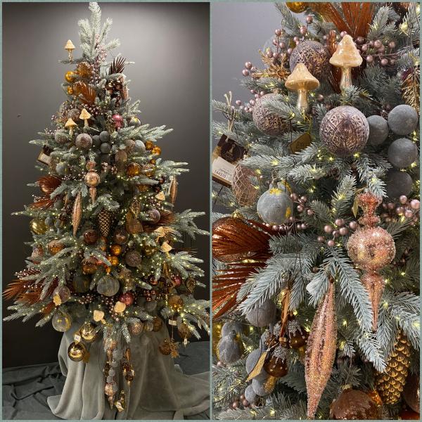Елка «Орех и Карамель» 170 см  с гирляндой 
