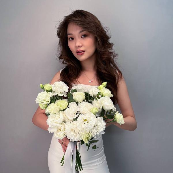 Букет свадебный из эустомы 