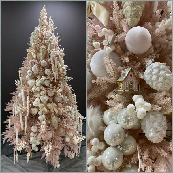 Елка «Сахарная Пудра» 210 см с гирляндой