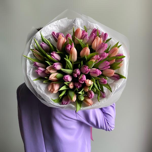 Букет 51 гладкий тюльпан