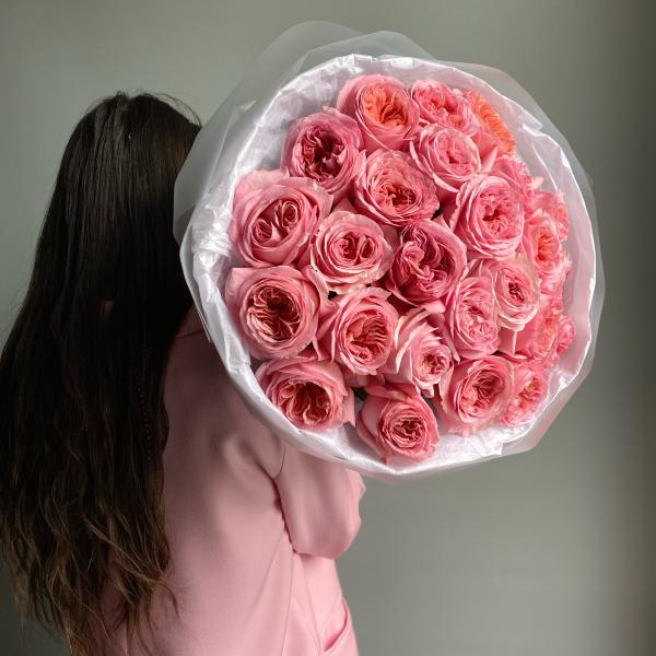 Букет 25 пионовидных роз