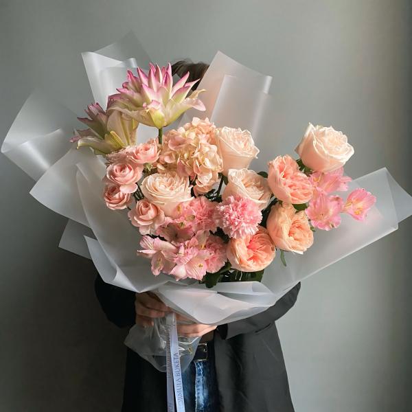 Букет "Персиковая дымка"