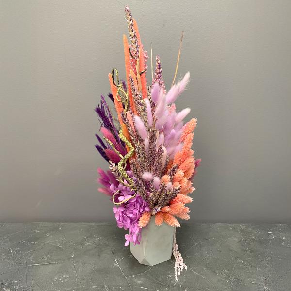 Интерьерная композиция "Розовый рассвет"