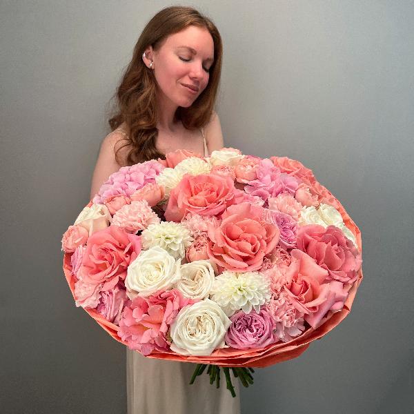 Букет "Персиковый джем" L