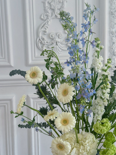 Букет на кензане "Гжельские мотивы"