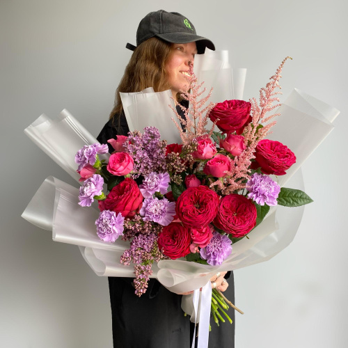 Букет "Малиновый каприз"