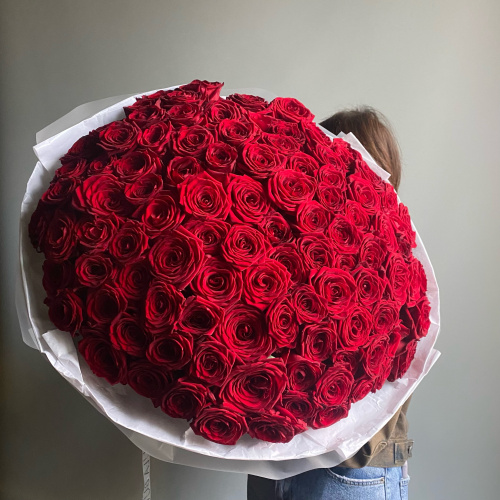 Букет 101 роза 60см